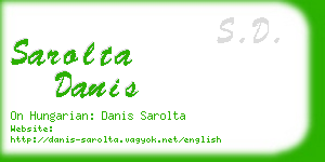 sarolta danis business card